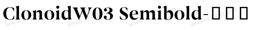 ClonoidW03 Semibold字体转换